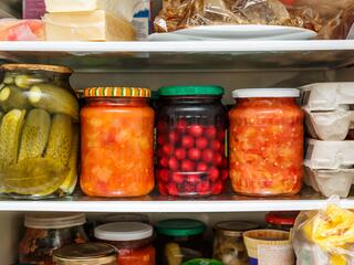 a refrigerator shelf