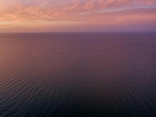 Panoramic view of sunset over ocean