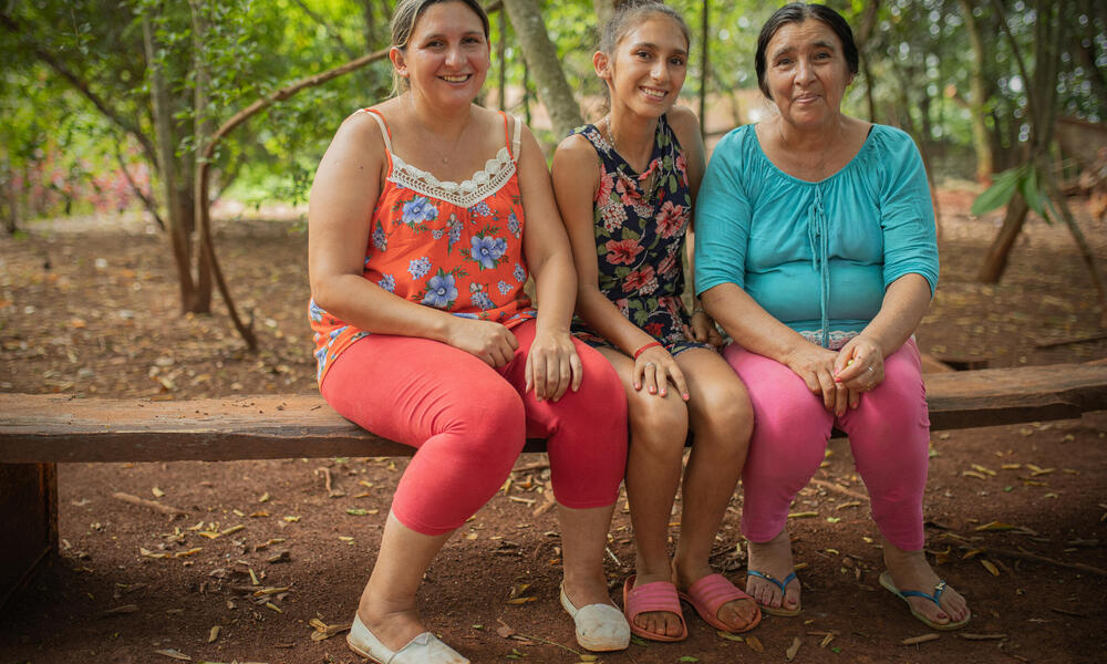 3 generations of women who live and work in the village community and the women's association